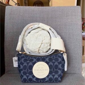 Coach Dempsey Signature Jacquard Shoulder Bag C2825 7in×5in×3.75in New